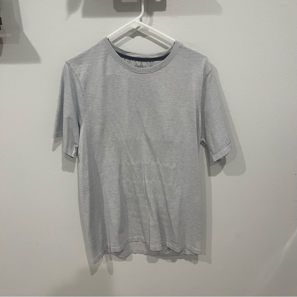 Gray Size Large Jockey Sport Athletic Short Sleeve Shirt